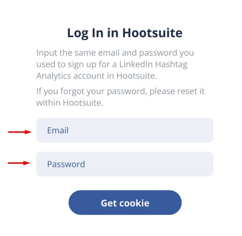 sign up linkedin hashtag analytics hootsuite app